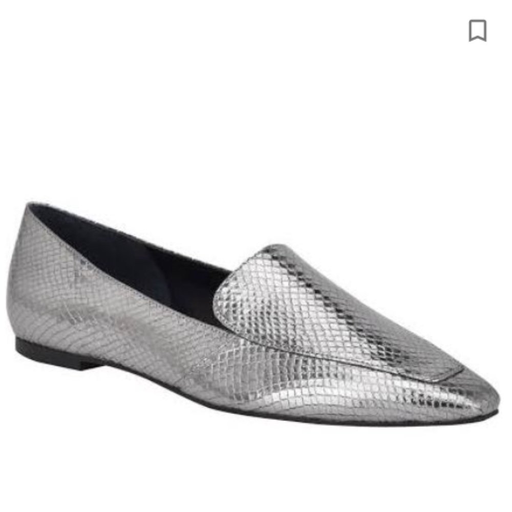 NEW MARC FISHER LTD Enaba Square Toe Leather Loafer